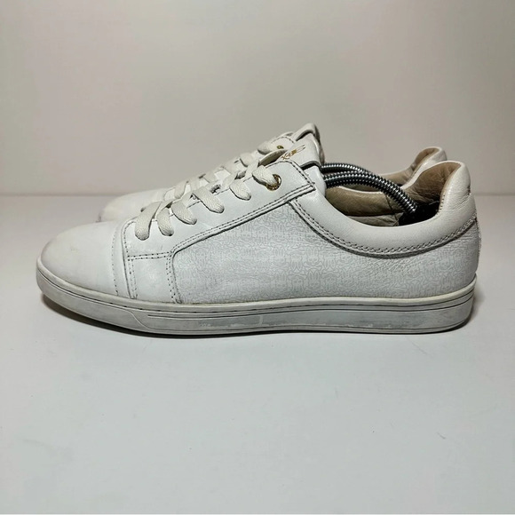 Psycho Bunny Shoes Mens 7.5 Lucky Find White Low Top All Over Logo (156 Box 19) - Picture 2 of 12